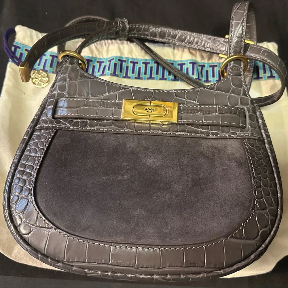 NWT Tory Burch Lee Radziwill Small Saddlebag Crossbody